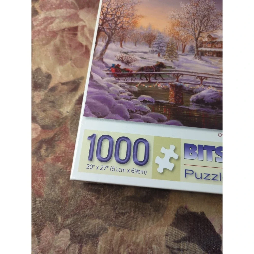 Bits And Pieces Over The Bridge To Grandma's House 1,000 Piece Puzzle Christmas